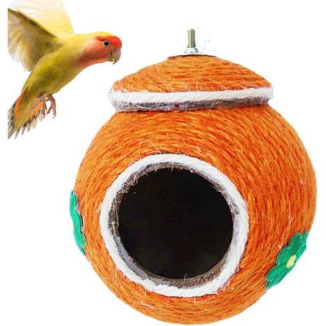 Nid d'oiseau en noix de coco - Cave de culture tissée réutilisable et (1/5)