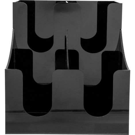 Porte-gobelets en Acrylique Noir 22x21x21 Cm pour Gobelets en Papier, Support de Rangement Compact pour Bureau et Comptoir, Organisateur Pratique pour Café et Thé, Accessoire (1/5)