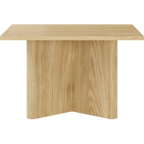 SUMBA - Table basse 80 cm mélaminé Chêne clair (1/5)