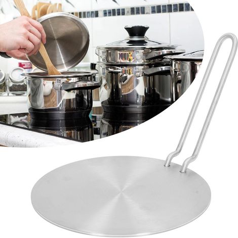 Accessoires de cuisine, plaque de conduction thermique pour plaque à induction, adaptateur pour plaque à induction, conduction magnétique et transfert de chaleur, 18 (1/5)