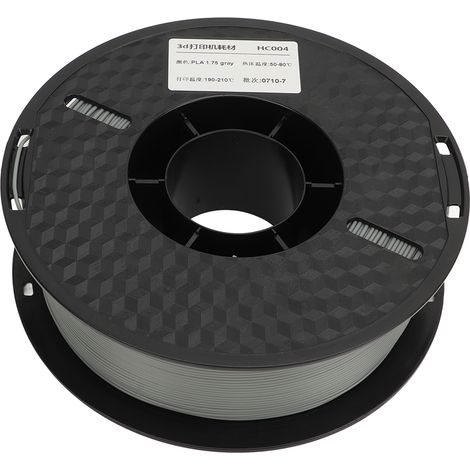 Filament PLA 1.75mm 340m, adhérence forte, aspect soyeux, consommable d'impression 3D gris pour imprimante FDM (1/5)