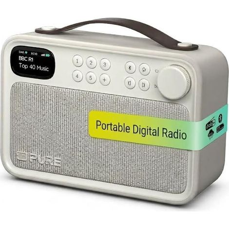 Pure Bloom Radio mit Bluetooth DAB+/UKW IPX5 portabel, mit Akku, sand