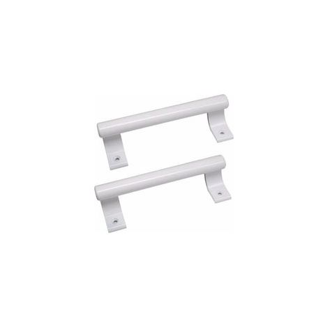 Poignée de porte coulissante en aluminium 200mm Poignée de porte en verre pour balcon Poignée de porte pour meuble de salle de bain Poignée en métal moderne (2 pièce Blanc ) (1/4)