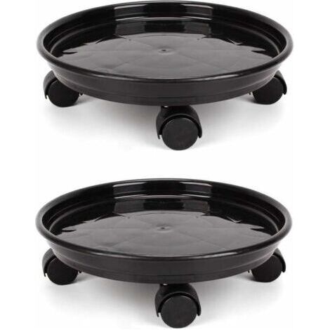 1 pac Support de Plante Chariot avec 4 Roulette Universelles pour Transport Déplacer Pot de Fleurs Lourdes Facilement ou comme Porte Plante Plateau
