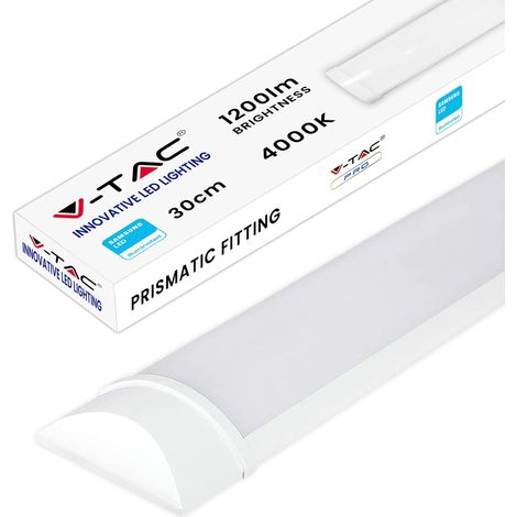 V-TAC LED Plafoniera Lineare da Soffitto 30 CM - 10W - Chip Samsung - Lampada Rettangolare 1200 Lumen - IP20 per Parete, Garage, Negozio - Tubo LED - Luce 4000K Bianca Naturale (1/5)