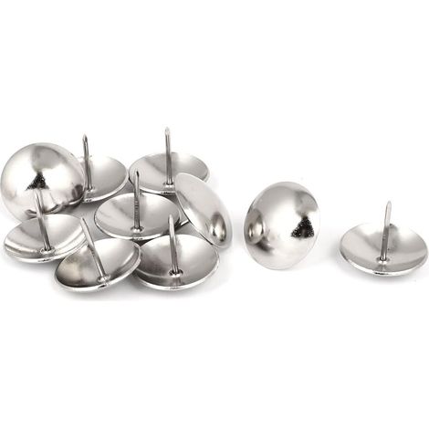 Wohnmöbelbeschlag Eisenpolsterung Tack Nägel Silver Ton 30mm x 25mm 10 Pièces