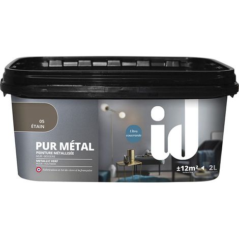 ID Peinture a effet, Pur metal ID, etain, 2 l (1/3)