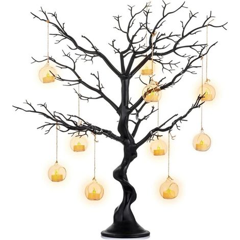 Künstlicher Deko Baum Wunschbaum Weihnachtsbaum für Hochzeit Party 75cm Schwarz (1/5)