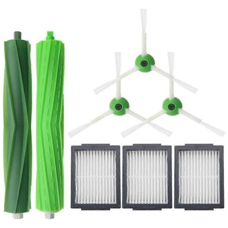 Filtre HEPA + brosse latérale + brosse rotative pour aspirateur robot iRobot Roomba séries I7, E5 et E6 - Pièces de rechange (1/5)