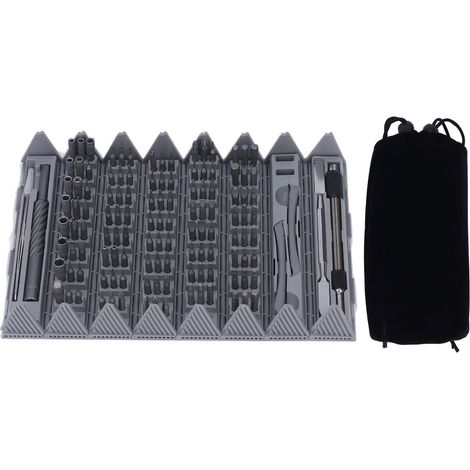 128 Pièces Lot Tournevis Multi Embouts Fente Croisée Hexagonale Pentalobe Triangulaire Kit Embouts de Tournevis pour Réparation Domicile Automobile (1/5)
