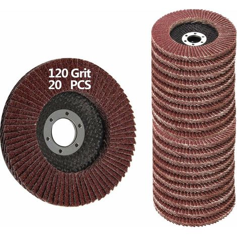20 PCS 4.5 Inch - 120 Grit Grinding Discs 4 1/2 Assorted Sanding Grinding Wheels,Aluminum Oxide Abrasives,Grinder disc (1/4)