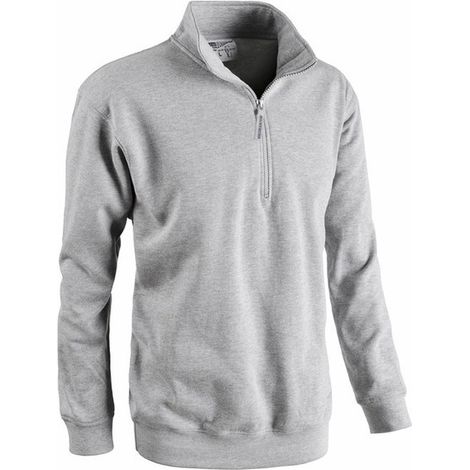Felpa da lavoro Sottozero Smash 50200 mezza zip - M - Grigio medio