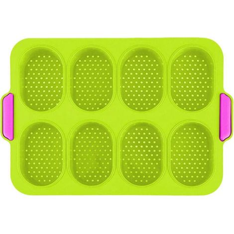 Mini Plaque de Cuisson à Pain. Mini Plaque de Cuisson à Flexible en Silicone Facile à Libérer Petits Trous Répartition Uniforme de la Chaleur sans Danger pour les Gâteaux pour les Fours (1/5)