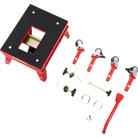 Plateforme de levage de moto, capacité de charge élevée, hauteur réglable, Rouge (1/2)