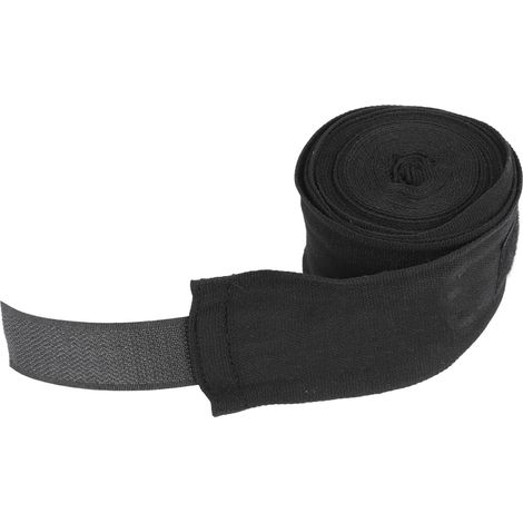 1 paire bande élastique boxe 3 mètres coton, wraps mains gants boxe ceinture bandage noir homme femme (1/5)