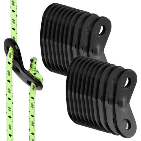 20PCS Rope Tensioner, Durable Anti-Slip Rope Adjuster Hook, Strong and Durable, Strengthen the Stability of the Tent, for Tent Tarp Hiking Camping