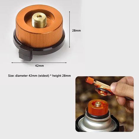 Adaptateur pour cartouche de gaz, convertisseur de gaz portable pour le camping en extérieur, compatible avec les réchauds à gaz split et les torches à gaz portables. (1/5)