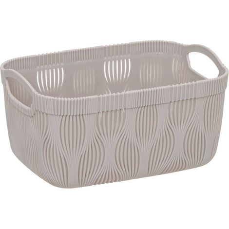 Cesto per biancheria leaf 3,2l beige - 5five