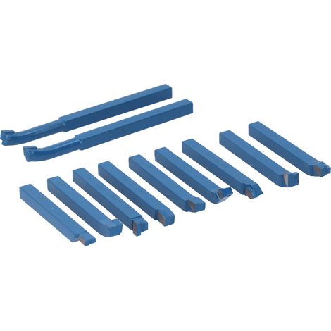Ensemble 11 outils de tour carbure norme DIN plaquettes de rechange 8 x 8 mm avec coffret (1/5)