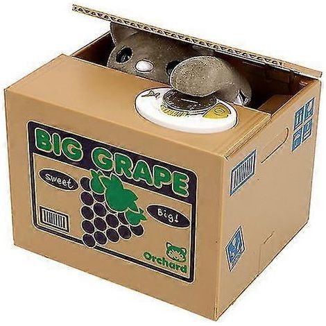 Tirelire électronique Panda Chat mignon voleur de pièces Tirelire Boîte à monnaie Cadeau pour enfants Chat marron (1/5)
