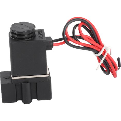 Électrovanne 2 voies en plastique, filetage NPT 1/4", normalement fermée (NC), 12 V CC (1/5)