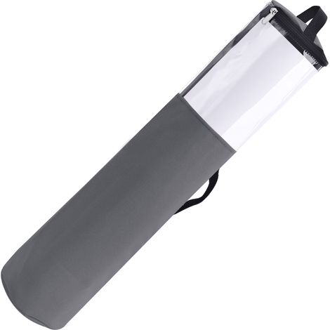 Sac de rangement en papier d'emballage, conteneur d'emballage cadeau en Nylon de 40 pouces avec fenêtre en PVC transparent gris (1/5)
