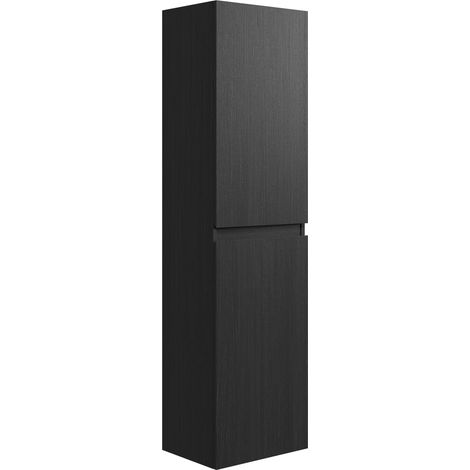 Colonne de salle de bain Angela 150 cm - Badplaats - Noir bois (1/5)