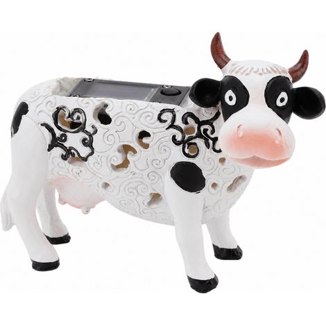 Lampe solaire Daisy Cow, lampe de jardin LED à couleurs changeantes en forme d'animal pour patios et allées (1/5)