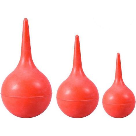 Set mit 3 Ohrstöpseln aus Gummi mit Saugnäpfen zur Ohrreinigung – Rot (1/4)