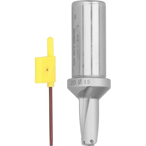 Mandrin porte-outil CNC en acier C25-2D15-33WC03 pour perçage rapide au jet d'eau, tige en U, quincaillerie de précision