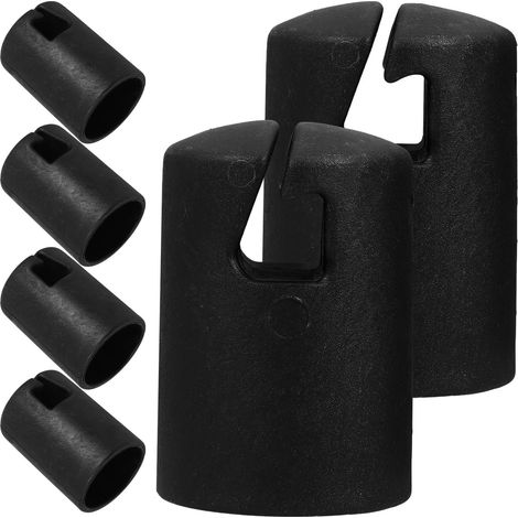 tapas protectoras negras de ABS para patas de trampolín, accesorio versátil y minimalista que protege a niños y niñas, compatible con trampolines. (1/5)