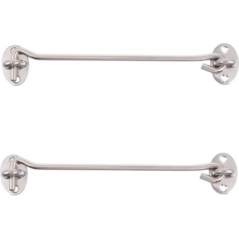 und Türriegelhaken aus Edelstahl 20 cm 2er Set