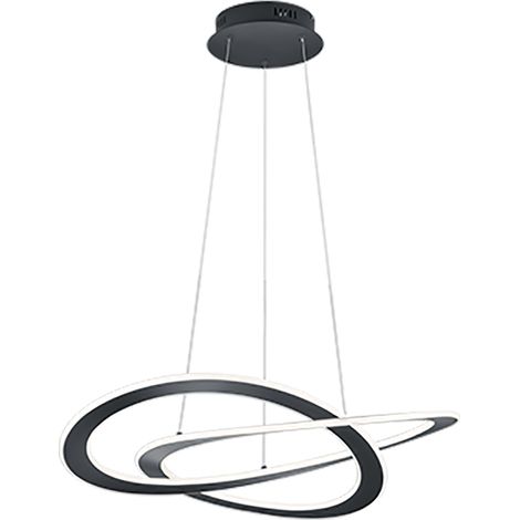 Suspension LED Trio Oakland anthracite Ø71cm 52W 3000K (1/3)