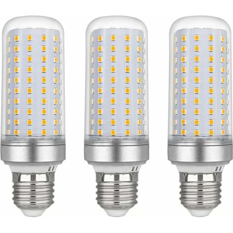 E27 LED-Maiskolbenlampe, 30 W, AC 175–265 V, Warmweiß (3000 K), 2500 lm, nicht dimmbar, entspricht 300 W Halogenlampe, LED-Maiskolbenlampe für Kronleuchter, Deckenleuchten, Tisch- und Stehlampen, 3er-