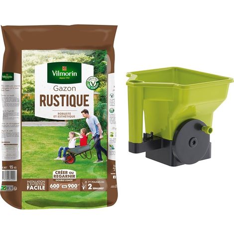 Gazon Rustique, Vert, 15 kg (1/3)