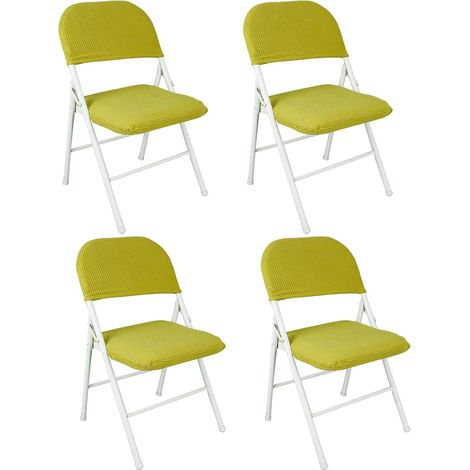 Housse de chaise extensible, housse pour chaise pliante, en velours, amovible, lavable, pour chaises de salle à manger (4) (1/5)