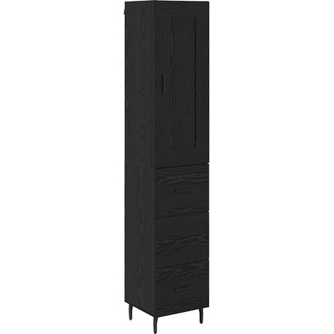 Maison Exclusive - Alacena Roble Negro 34,5 x 34 x 180 cm Madera