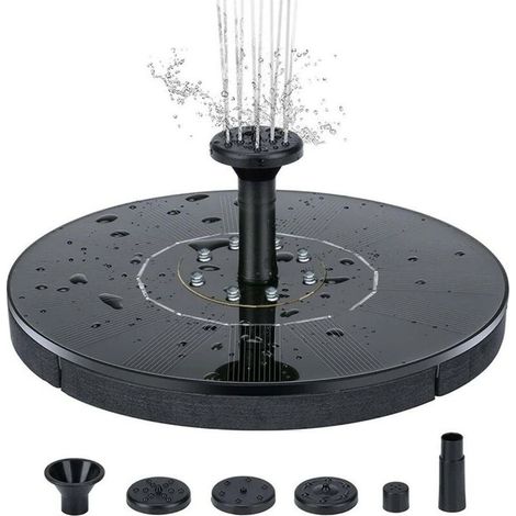 Fontaine solaire d'extérieur, fontaine à pompe à eau, fontaine de jardin et de terrasse, 16 cm (1/5)