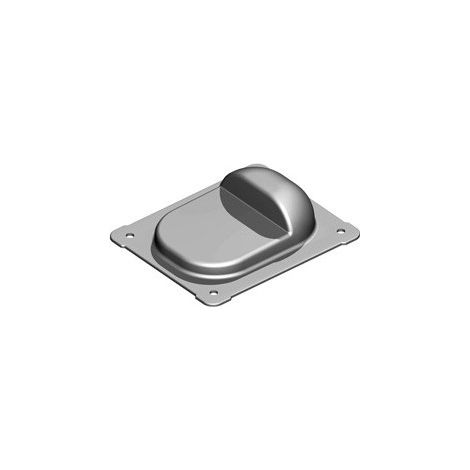 Butée centrale sur platine pour portail battant – Longueur 4m – Fixation robuste – Pour installations résidentielles et commerciales (1/2)