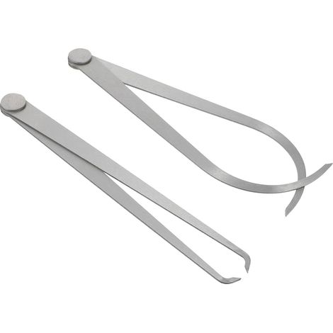 Lot de 2 Étriers de Sculpture en Acier Argenté, Compas à Joint Ferme pour Mesurer Épaisseurs, Facile à Manipuler, Adapté la Gravure et Poterie (1/5)