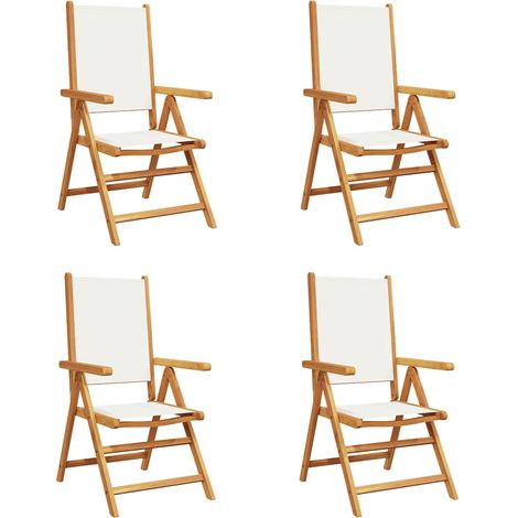 Maison Exclusive - 4-teiliges Set aus cremeweißem Stoff und Massi (1/5)