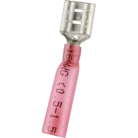 Cosse faston RS PRO, 22 16 AWG, Isolé, Rose ( Prix pour Sachet de 50 )