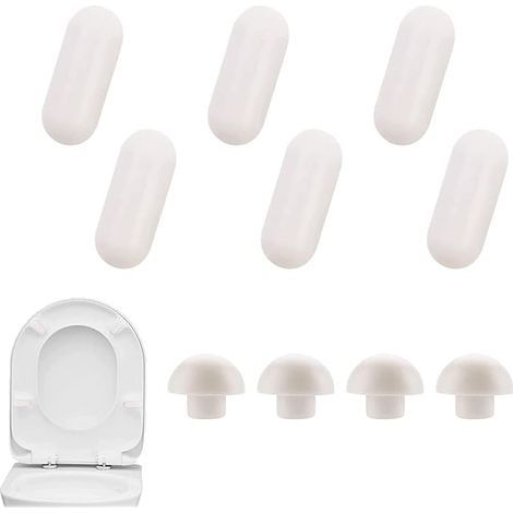Tampon Universel pour Siège Toilette, Tampon Abattant WC, Pare-Chocs de Siège de Toilette pour La Maison, l'hôtel, l'hôpital, l'ensemble de Toilette Scolaire (1/5)