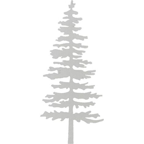Kaemingk – Sticker de fenêtre de Noël sapin blanc au dessin fin, 23 x 48 cm (1/2)