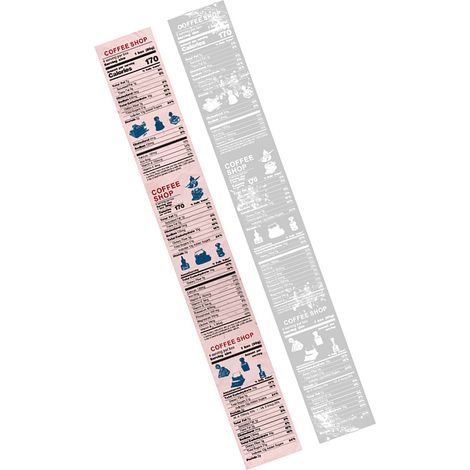 Rubans adhésifs décoratifs pour café, scrapbooking, carterie et loisirs créatifs. (1/5)