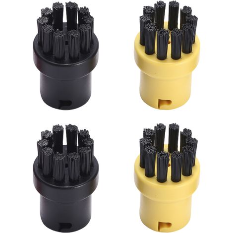 Brosse Ronde - Pour Nettoyeur à Vapeur - Idéale Cuisine et Salle de Bain - Lot de 2