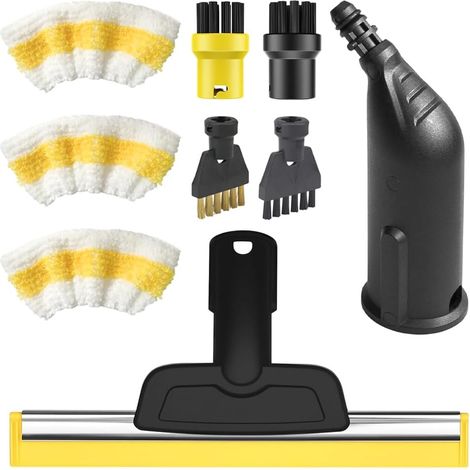 9pcs Accessories for Steam Cleaner Accessories SC1 SC2 SC3 SC4 SC5 Round Brush Flat Nozzle Curved Steam Brush Hand Cleaning Cloth Cover for Steam Cleaner (1/5)