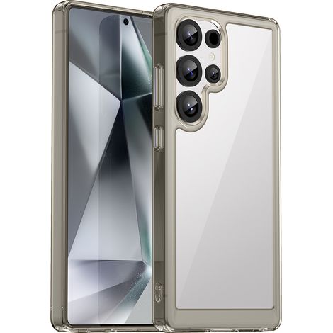 Funda de silicona con marco de gel para Samsung Galaxy S25 Ultra - Diseño espacial - Negro transparente (1/5)