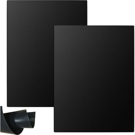 Revestimiento para horno de dos piezas, resistente al calor, fácil de limpiar y reutilizable, apto para hornos de 40 x 50 cm (16 x 20 pulgadas), color negro. (1/5)