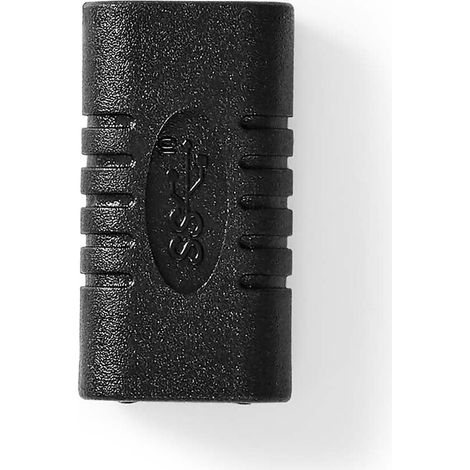 Nedis USB-C™ Adapter / USB 3.2 Gen 2 / USB-C™ Buchse / USB-C™ Buchse / 4K@60Hz / 10 Gbps / Rund / Vernickelt / Schwarz / Box